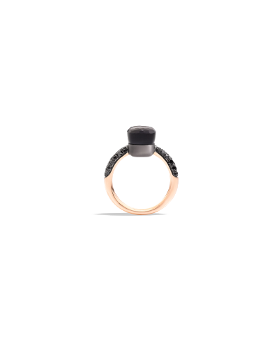 Pomellato Petit Ring Rose Gold 18kt, Obsidian, Treated Black Diamond (horloges)